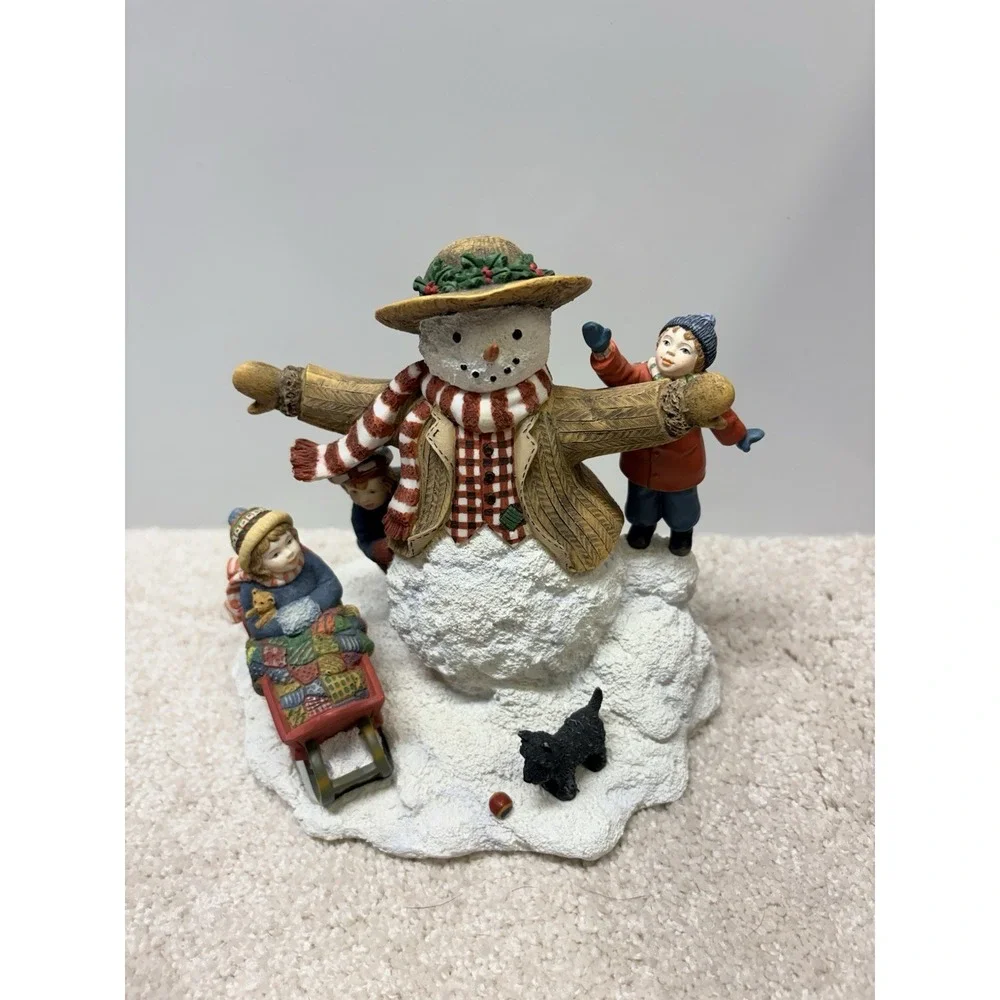 1998 Weekend Play Sherri Buck Baldwin 1st Edition #4 Snowman Christmas Figurine‎